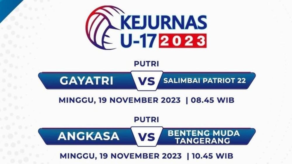 Hasil Kejurnas Voli U-17 Putri: Gayatri dan Angkasa Menang