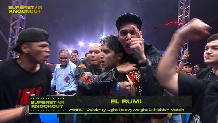 El Rumi  setelah mengalahkan Jefri Nichol di Superstar Knockout, Jumat (17/11/2023) malam