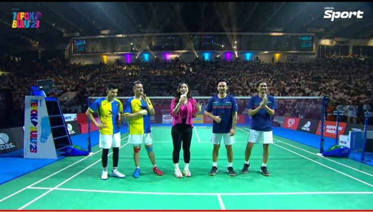 Pasangan Vincent/Duta kalah dari wakil Malaysia di turnamen Tepok Bulu 2023.