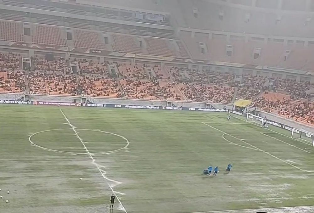 Lapangan JIS Tergenang, Laga Timnas U-17 Brasil vs Argentina Tertunda 