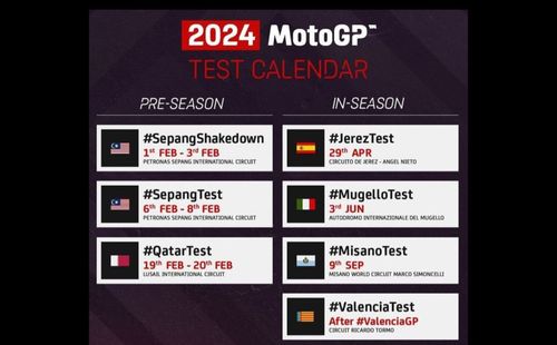 Jadwal Lengkap Tes Pramusim MotoGP 2024 di Tiga Sirkuit 