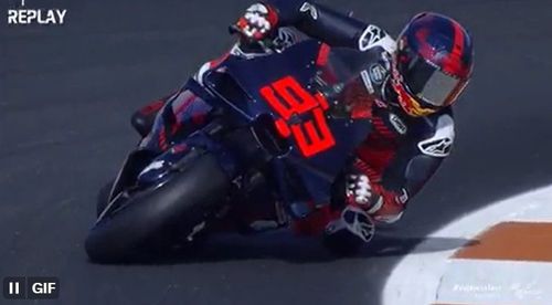 Marc Marquez saat tes pramusim dengan motor Ducati tim Gresini, 28 November 2023/foto: MotoGP