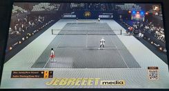 Pertandingan tenis The Juara yang diadakan di Tenis Indoor di Kompleks GBK Jakarta pada Rabu (29/11/2023) petang. - Pertandingan tenis The Juara yang diadakan di Tenis Indoor di Kompleks GBK Jakarta pada Rabu (29/11/2023) petang.