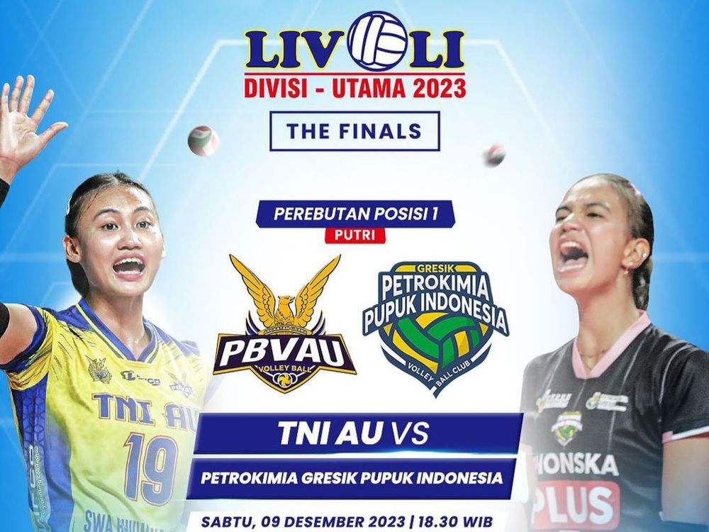 Live Streaming Final Livoli Putri: TNI AU vs Petrokimia, Pukul 19.00