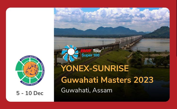 Turnamen bulutangkis Guwahati Masters 2023 akan digelar pada 5-10 Desember 2023.