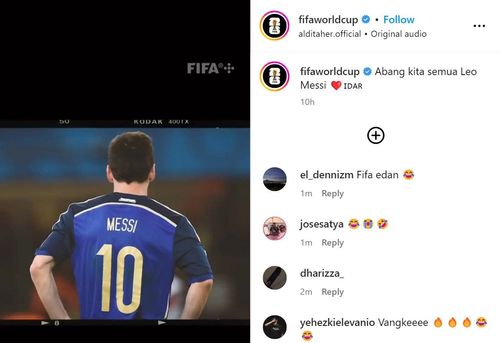 Bukan Kaleng-kaleng! Lagu Aldi Taher Soal Messi Diunggah oleh Instagram Resmi FIFA