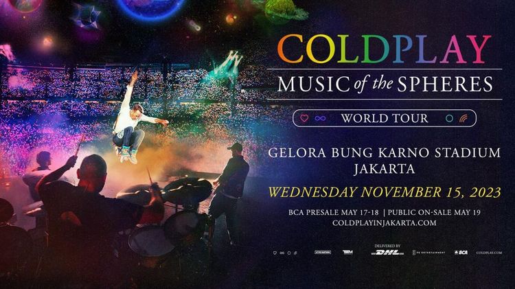 Poster konser Coldplay di GBK