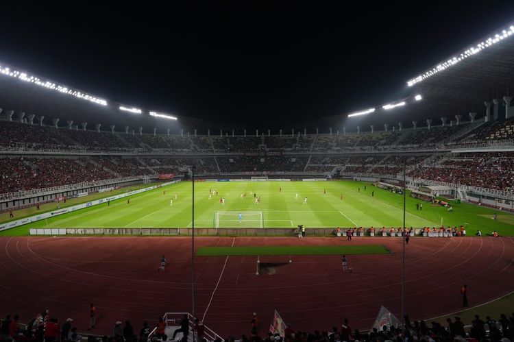 Suasana saat pertandingan timnas Indonesia U17 vs Panama